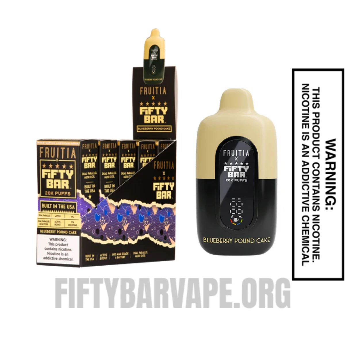 Blueberry Pound Cake Fruitia X Fifty Bar 20K Vape With Bundle Pack Blueberry Pound Cake Fruitia X Fifty Bar 20K Vape With Bundle Pack