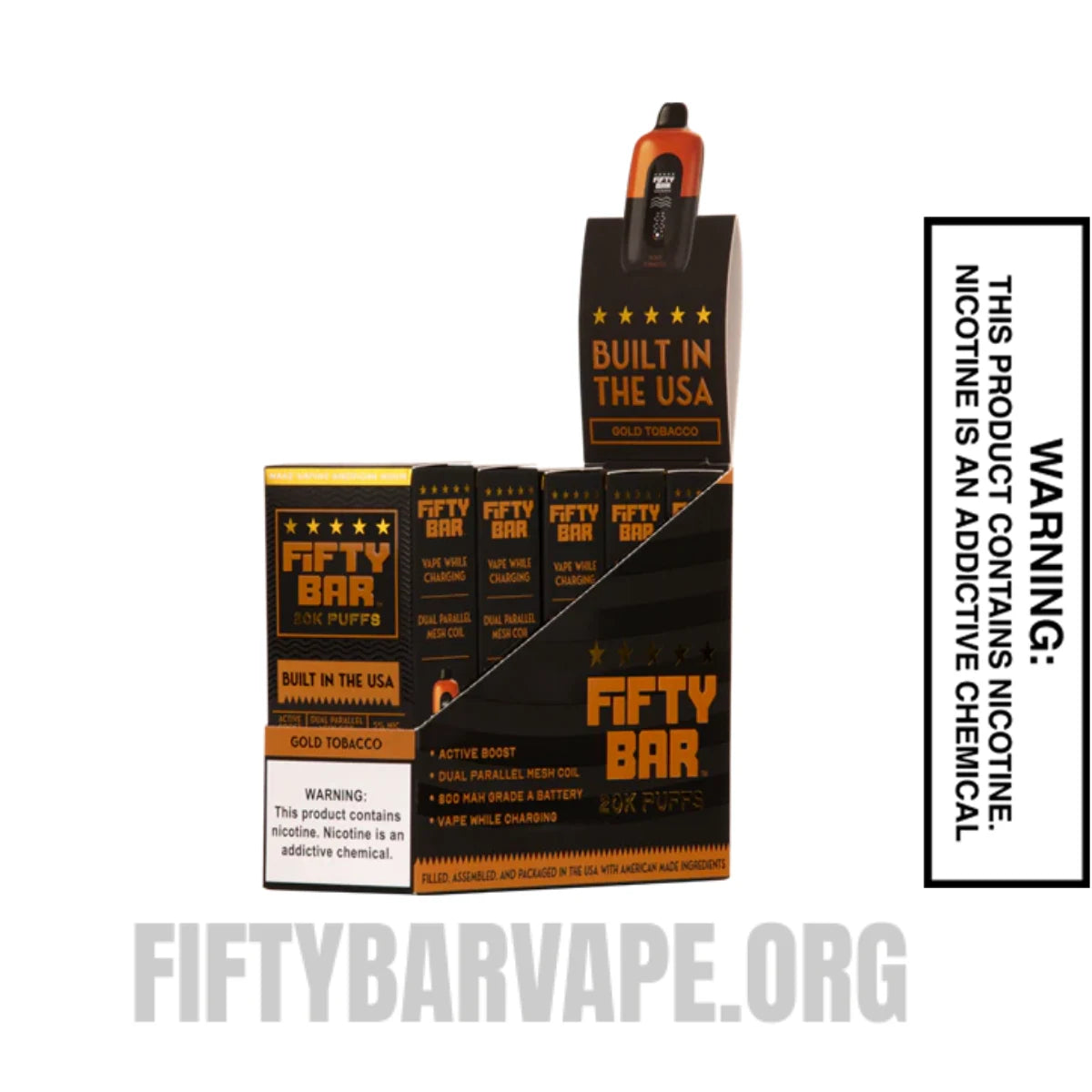 Gold Tobacco Fifty Bar 20K Disposable Vape With Bundle Pack Gold Tobacco Fifty Bar 20K Disposable Vape With Bundle Pack