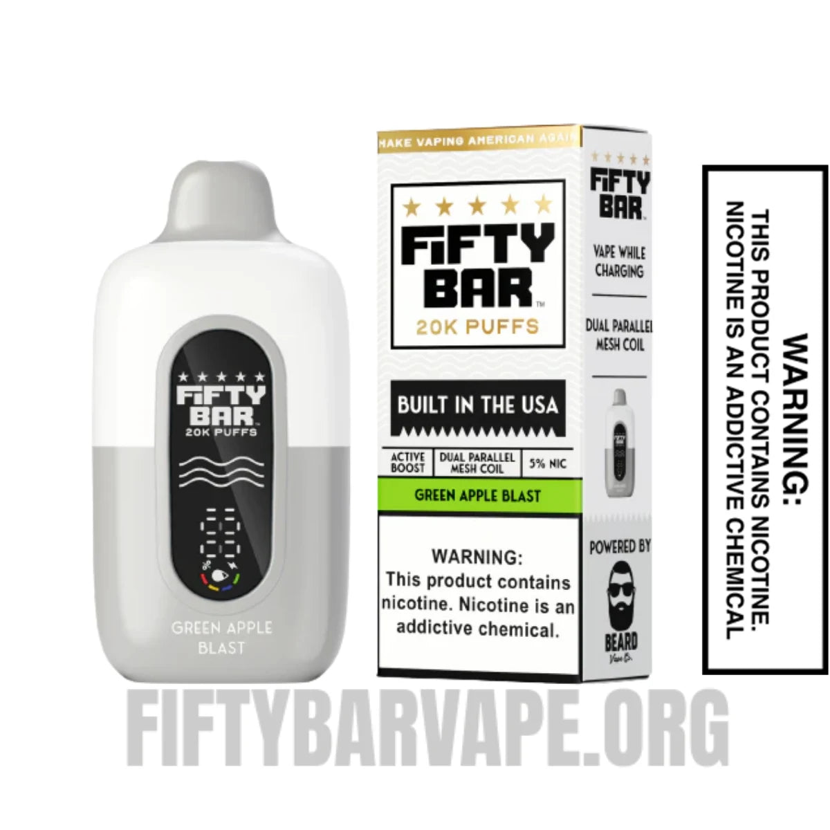 Green Apple Blast Fifty Bar 20K Disposable Vape With Package Box Green Apple Blast Fifty Bar 20K Disposable Vape With Package Box