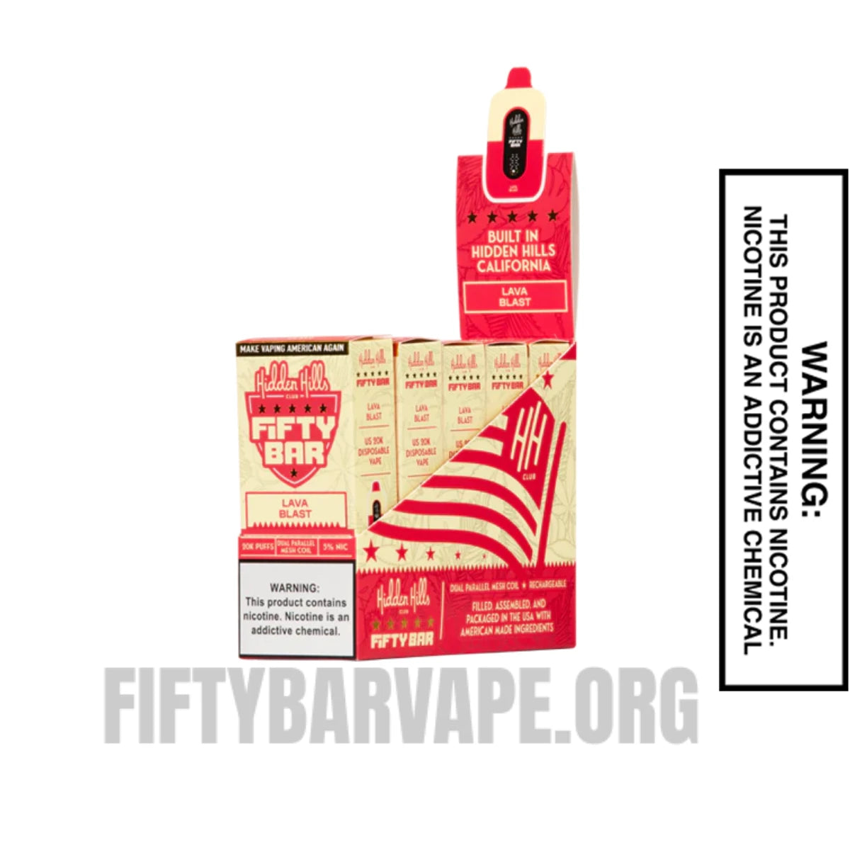 Lava Blast Hidden Hills X Fifty Bar 20K Vape With Bundle Pack Lava Blast Hidden Hills X Fifty Bar 20K Vape With Bundle Pack
