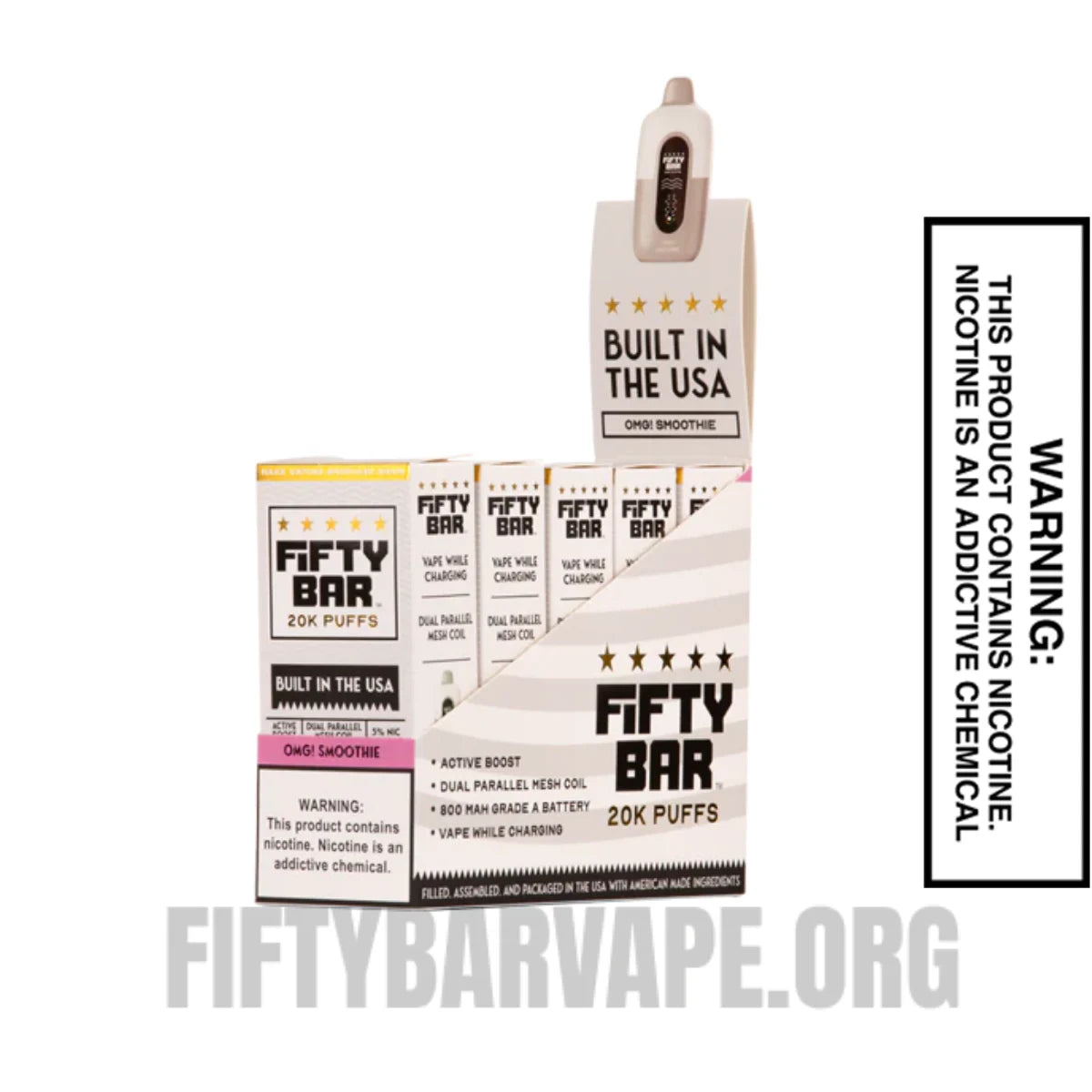 OMG! Smoothie Fifty Bar 20K Disposable Vape With Bundle Pack OMG! Smoothie Fifty Bar 20K Disposable Vape With Bundle Pack