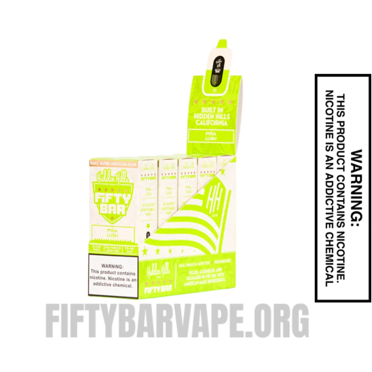 Pina Lush Hidden Hills X Fifty Bar 20K Vape With Bundle Pack Pina Lush Hidden Hills X Fifty Bar 20K Vape With Bundle Pack
