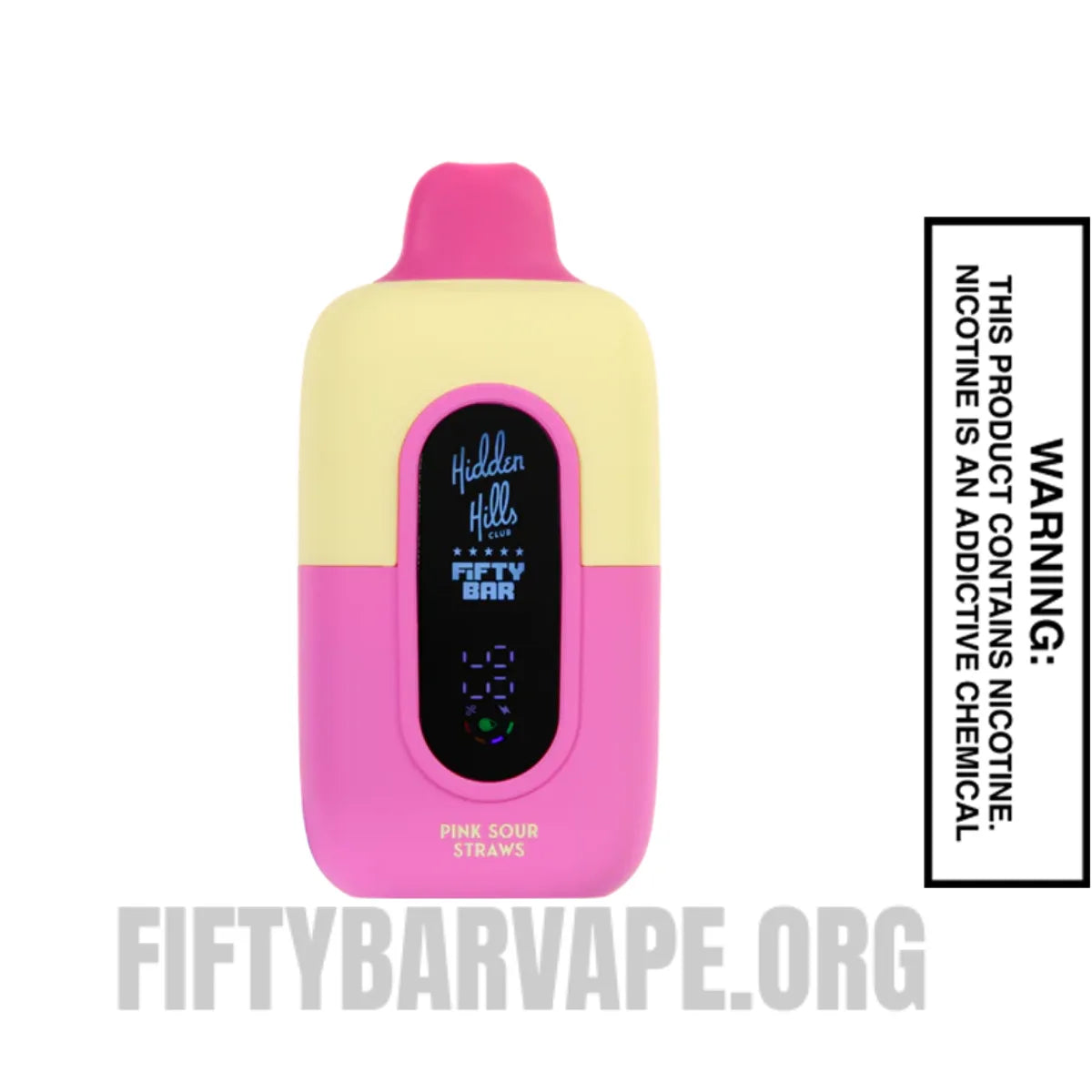 Pink Sour Straws Hidden Hills X Fifty Bar 20K Vape Pink Sour Straws Hidden Hills X Fifty Bar 20K Vape