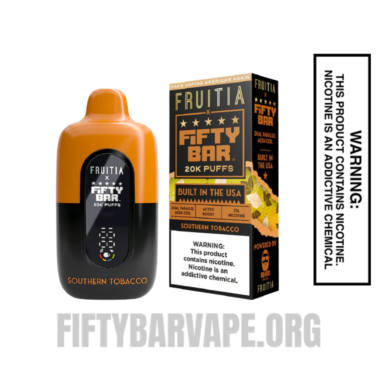 Southern Tobacco Fruitia X Fifty Bar 20K Vape With Package Box Southern Tobacco Fruitia X Fifty Bar 20K Vape With Package Box