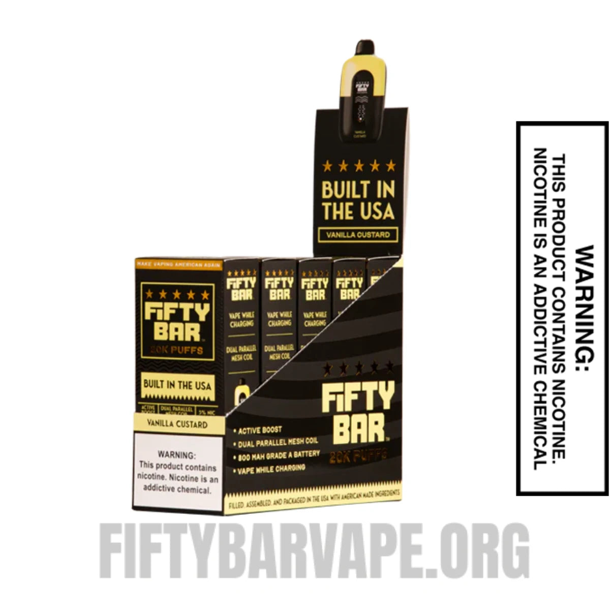 Vanilla Custard Fifty Bar 20K Disposable Vape Vanilla Custard Fifty Bar 20K Disposable Vape