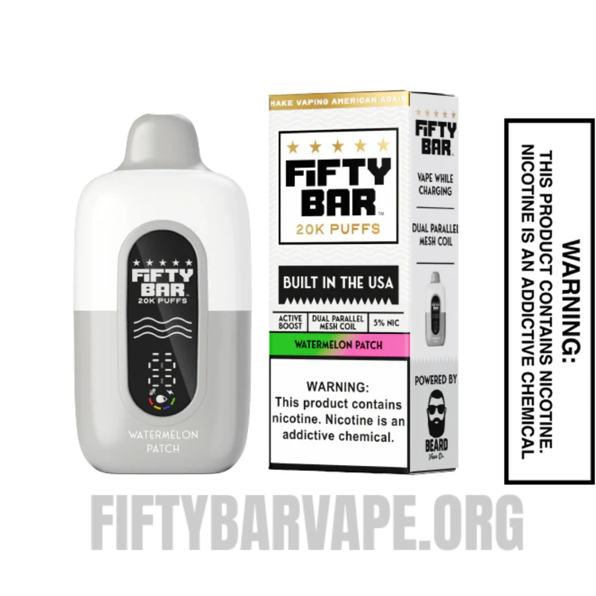 Watermelon Patch Fifty Bar 20K Disposable Vape With Package Box Watermelon Patch Fifty Bar 20K Disposable Vape With Package Box