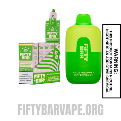 Aloe Grapple Watermelon Fifty Bar Disposable Vape With Bundle Pack