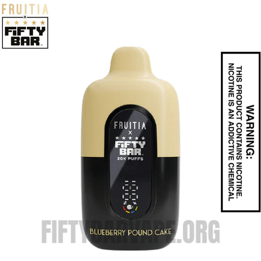 Blueberry Pound Cake Fruitia X Fifty Bar 20K Vape