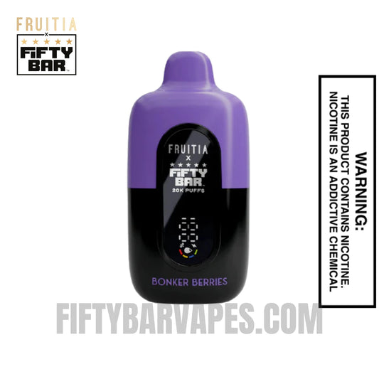 Bonker Berries Fruitia X Fifty Bar 20K Vape