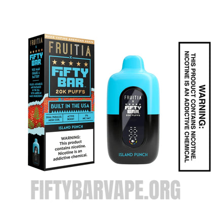 Island Punch Fruitia X Fifty Bar 20K Disposable Vape  With Package Box
