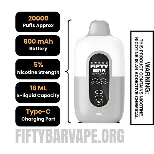 Mint Fifty Bar 20K Disposable Vape Specifications
