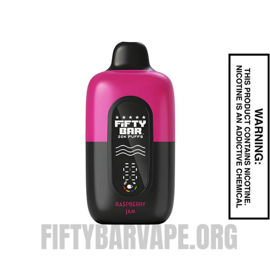 Raspberry Jam Fifty Bar 20K Disposable Vape