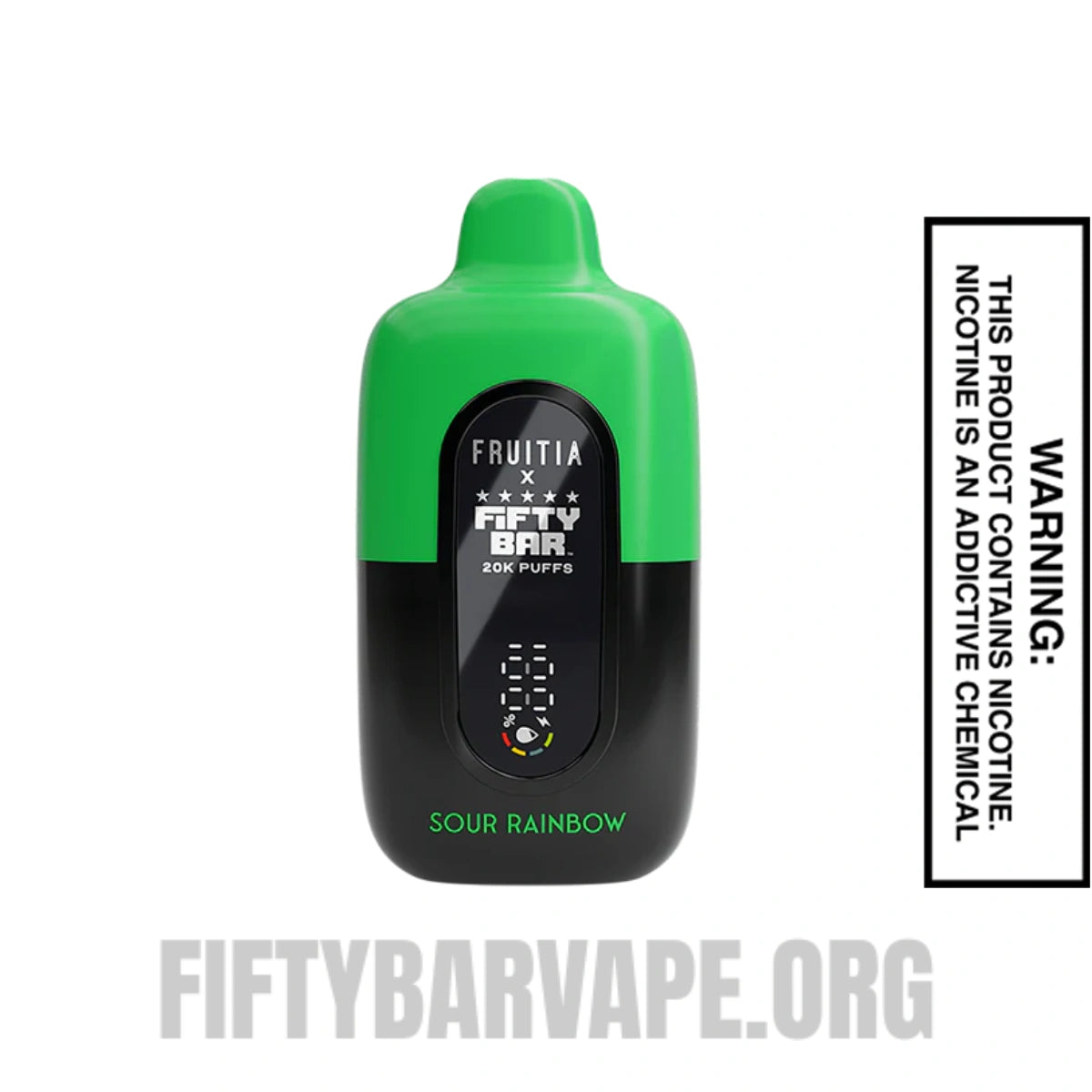 Sour Rainbow Fruitia X Fifty Bar 20K Disposable Vape