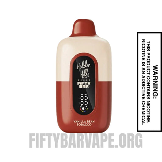 Vanilla Bean Tobacco Hidden Hills X Fifty Bar 20K Vape
